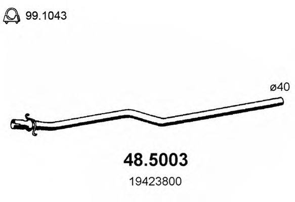 Труба выхлопного газа ASSO 48.5003