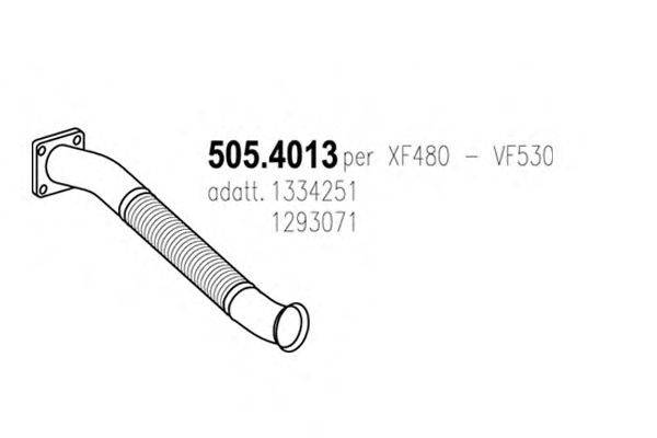 Гофрированная труба, выхлопная система ASSO 505.4013