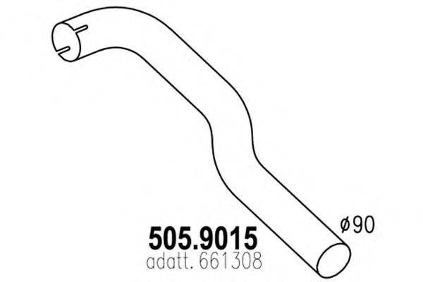 Труба выхлопного газа ASSO 505.9015