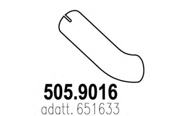 Труба выхлопного газа ASSO 505.9016