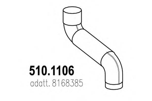 Труба выхлопного газа ASSO 510.1106