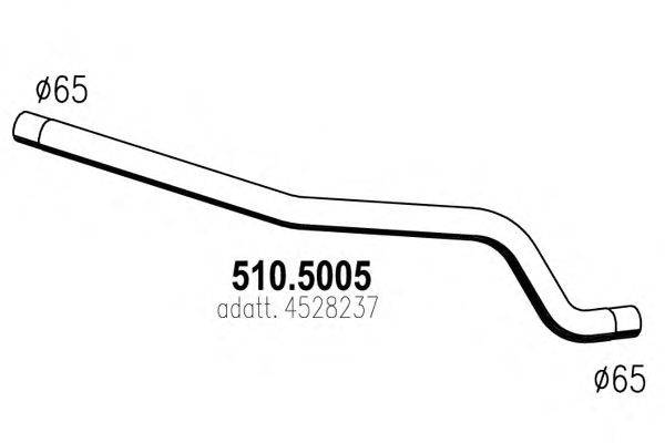 Труба выхлопного газа ASSO 5105005