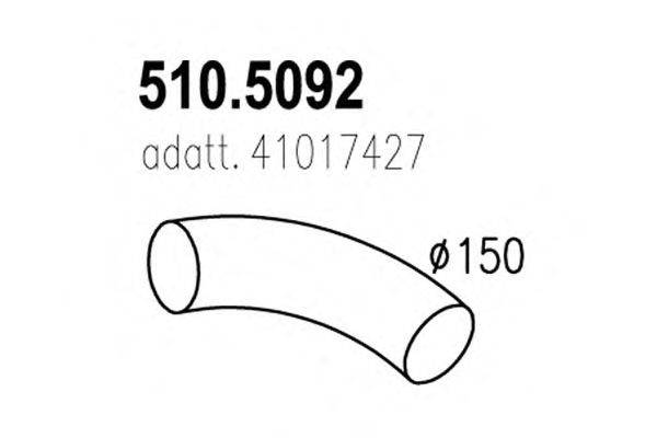 Труба выхлопного газа ASSO 510.5092