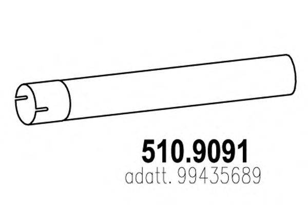 Труба выхлопного газа ASSO 510.9091