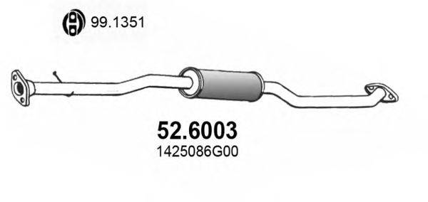 Средний глушитель выхлопных газов ASSO 52.6003