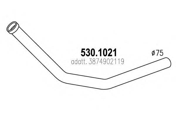 Труба выхлопного газа ASSO 530.1021