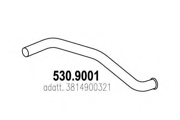 Труба выхлопного газа ASSO 530.9001