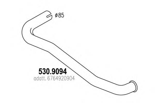Труба выхлопного газа ASSO 530.9094
