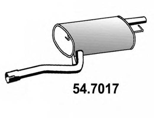 Глушитель выхлопных газов конечный ASSO 54.7017