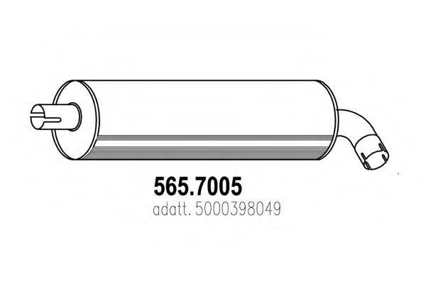 Средний / конечный глушитель ОГ ASSO 565.7005