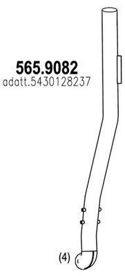 Труба выхлопного газа ASSO 565.9082