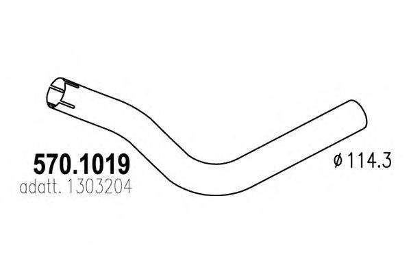 Труба выхлопного газа ASSO 570.1019