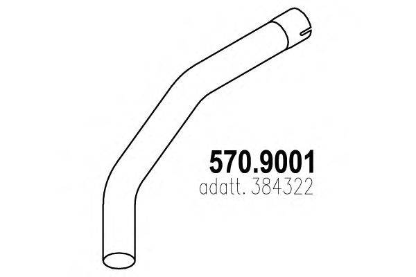 Труба выхлопного газа ASSO 570.9001