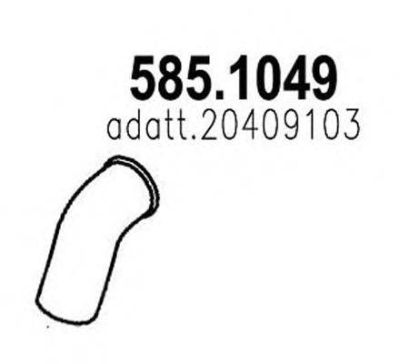 Труба выхлопного газа ASSO 585.1049