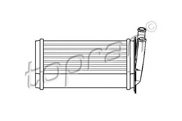 Теплообменник, отопление салона TOPRAN 110180
