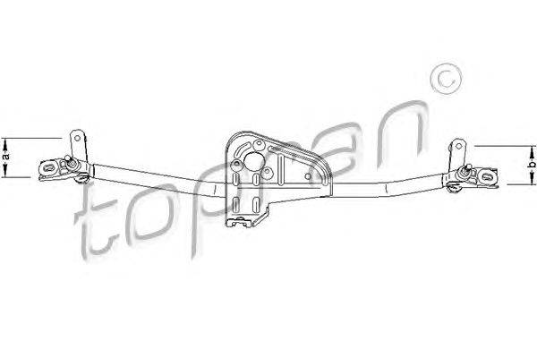 Система тяг и рычагов привода стеклоочистителя TOPRAN 110 696