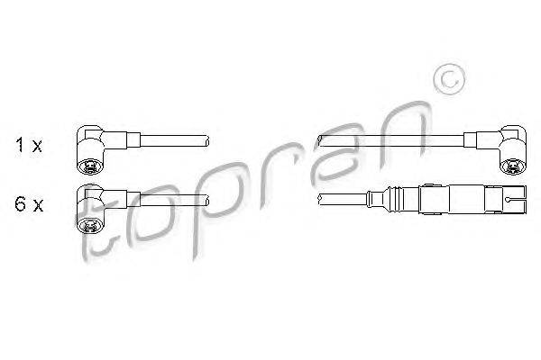 Комплект проводов зажигания TOPRAN 107 251