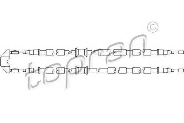 Трос, стояночная тормозная система TOPRAN 207 367