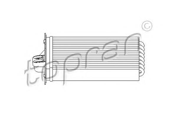 Теплообменник, отопление салона TOPRAN 722 657