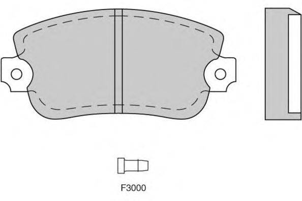 Комплект тормозных колодок, дисковый тормоз E.T.F. 12-0073