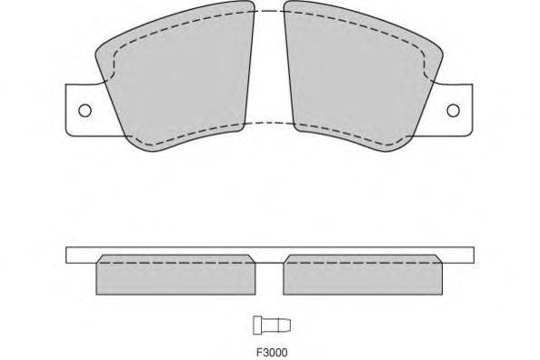 Комплект тормозных колодок, дисковый тормоз E.T.F. 20443