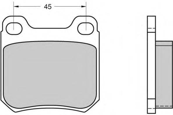 Комплект тормозных колодок, дисковый тормоз E.T.F. 12-0368
