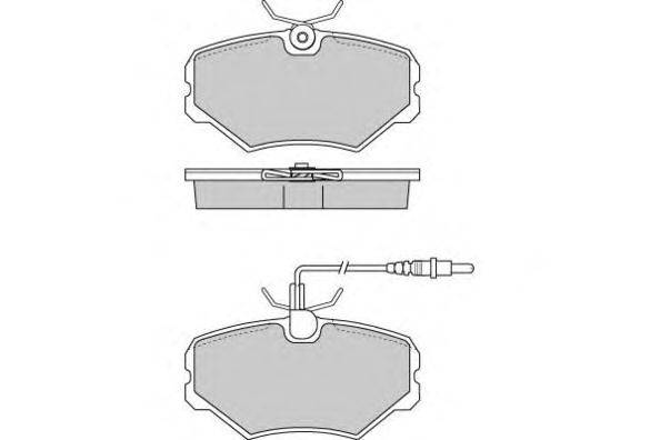 Комплект тормозных колодок, дисковый тормоз E.T.F. 21443