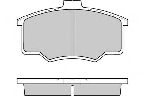 Комплект тормозных колодок, дисковый тормоз E.T.F. 12-0720
