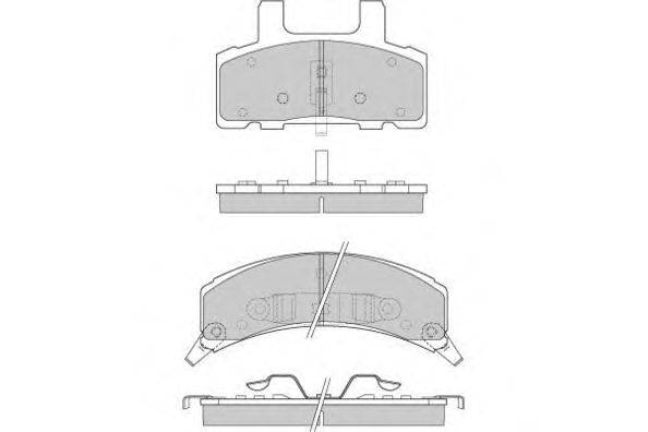 Комплект тормозных колодок, дисковый тормоз E.T.F. 12-0790