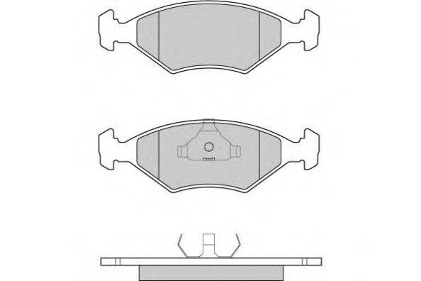 Комплект тормозных колодок, дисковый тормоз E.T.F. 12-0977