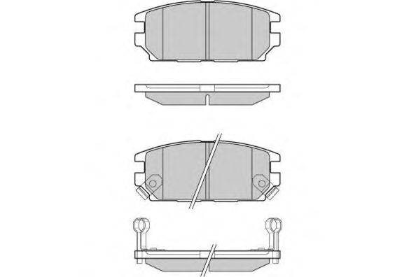 Комплект тормозных колодок, дисковый тормоз E.T.F. 121034