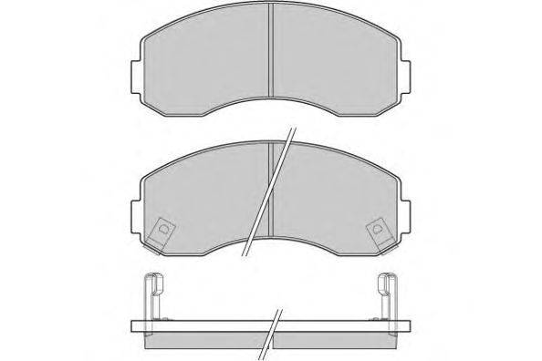 Комплект тормозных колодок, дисковый тормоз E.T.F. 121044