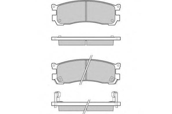 Комплект тормозных колодок, дисковый тормоз E.T.F. 21570