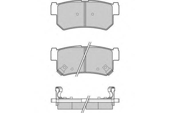 Комплект тормозных колодок, дисковый тормоз E.T.F. 23673