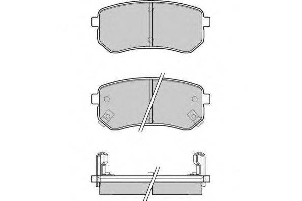 Комплект тормозных колодок, дисковый тормоз E.T.F. 12-1212