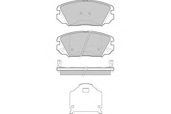 Комплект тормозных колодок, дисковый тормоз E.T.F. 24620