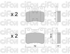 Комплект тормозных колодок, дисковый тормоз CIFAM 822-060-2