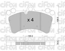 Комплект тормозных колодок, дисковый тормоз CIFAM 822-654-0