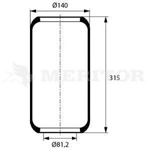 Кожух пневматической рессоры MERITOR MLF8014