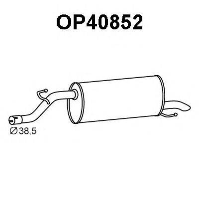 Глушитель выхлопных газов конечный VENEPORTE OP40852