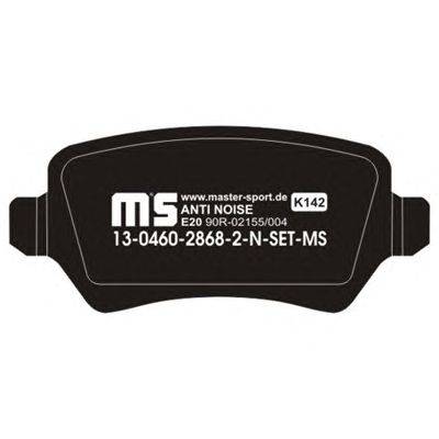 Комплект тормозных колодок, дисковый тормоз MASTER-SPORT 13-0460-2868-2N-SET-MS