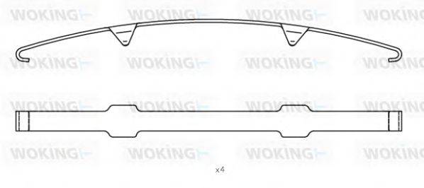 Комплектующие, колодки дискового тормоза WOKING 853300