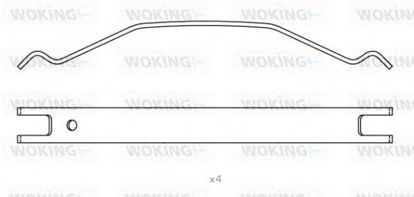 Комплектующие, колодки дискового тормоза WOKING 854100