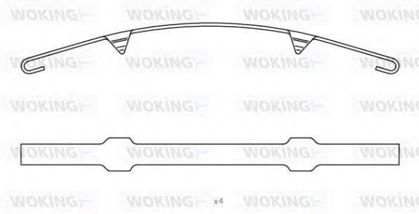Комплектующие, колодки дискового тормоза WOKING 854300