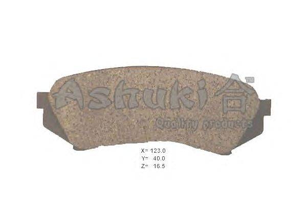 Комплект тормозных колодок, дисковый тормоз ASHUKI 1083-2202