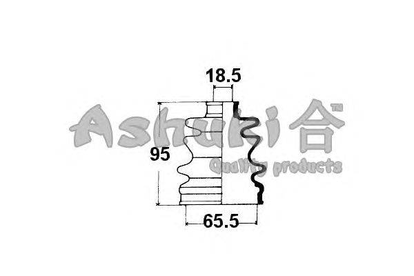 Комплект пылника, приводной вал ASHUKI K078-35