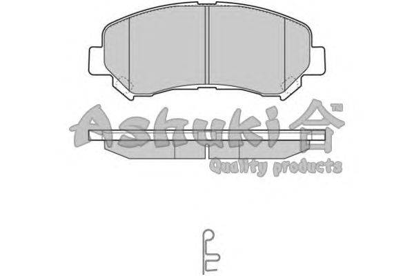 Комплект тормозных колодок, дисковый тормоз ASHUKI 1080-6901A