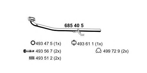 Труба выхлопного газа ERNST 685405
