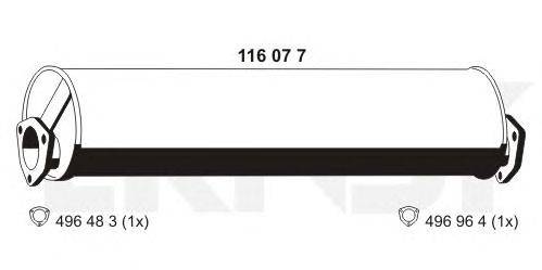 Глушитель выхлопных газов конечный ERNST 116077