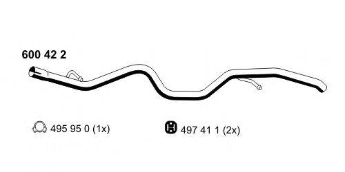 Труба выхлопного газа ERNST 600422